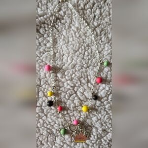 Kids Colorful Princess Crown Kids  Necklace Never Worn